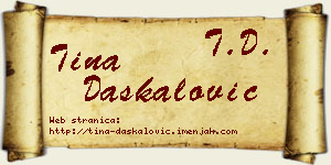 Tina Daskalović vizit kartica